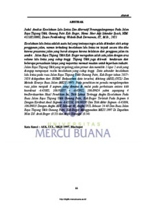 ANALISA KECELAKAAN LALU LINTAS DAN ALTERNATIF PENANGGULANGANNYA PADA